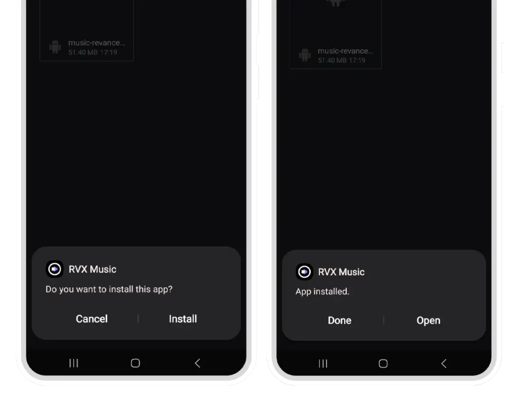 install rvx music apk on android